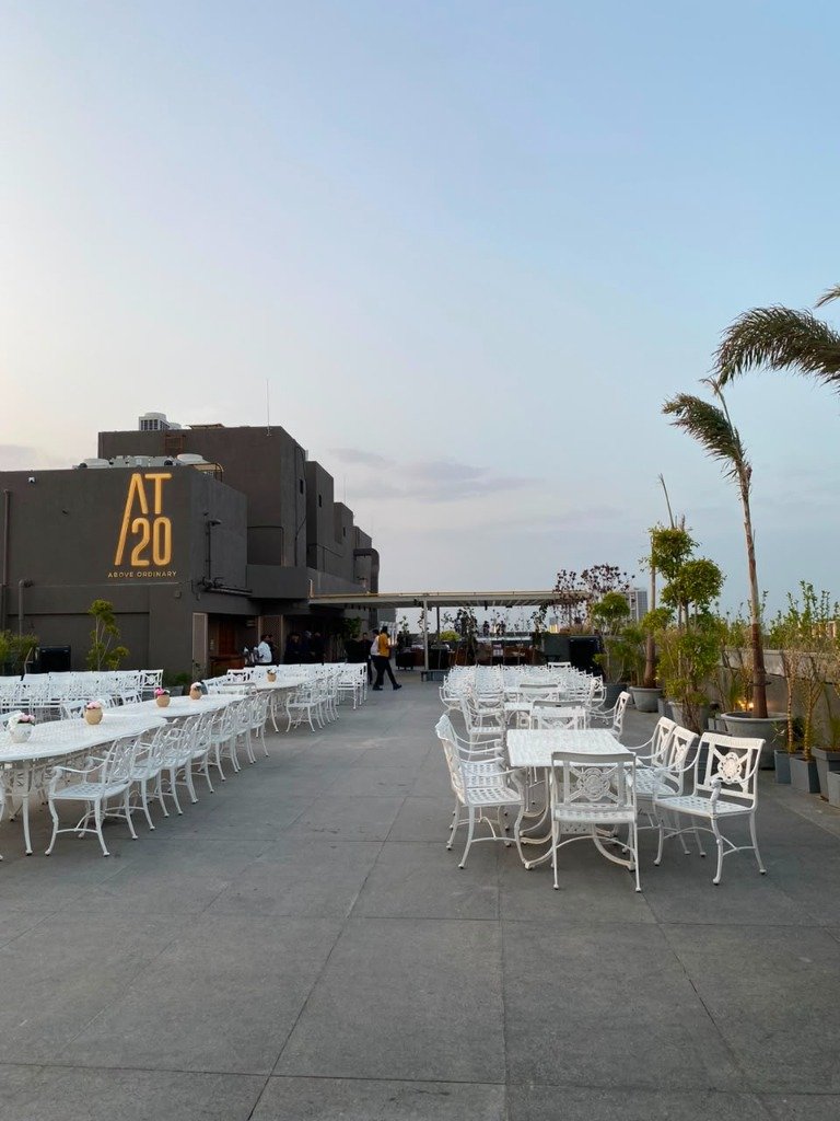 Milestone Birthday Rooftop Seating Setup